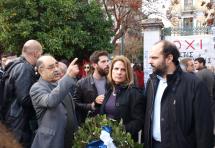 Κατάθεση στεφάνου από τον Δικηγορικό Σύλλογο της Αθήνας στο Πολυτεχνείο